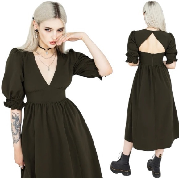 Disturbia Dresses & Skirts - Disturbia Olive Midi Dress